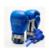 Боксерські рукавиці Leone GN208 ICONIC Blue  (бинти 4 м. в комплекті)