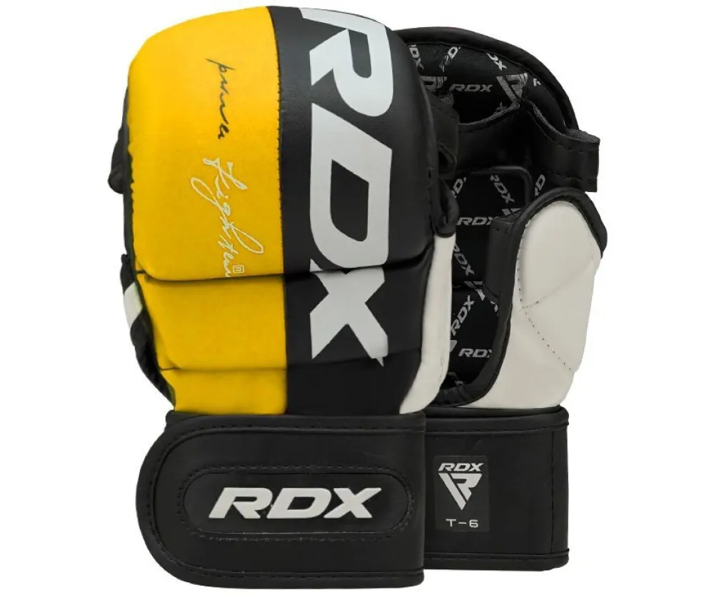 Рукавиці для ММА RDX T6 Plus Rex Yellow S  (капа у комплекті)