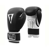 Боксерские перчатки TITLE Boxing Pro Style Leather Gloves 3.0 Black/White 12 oz
