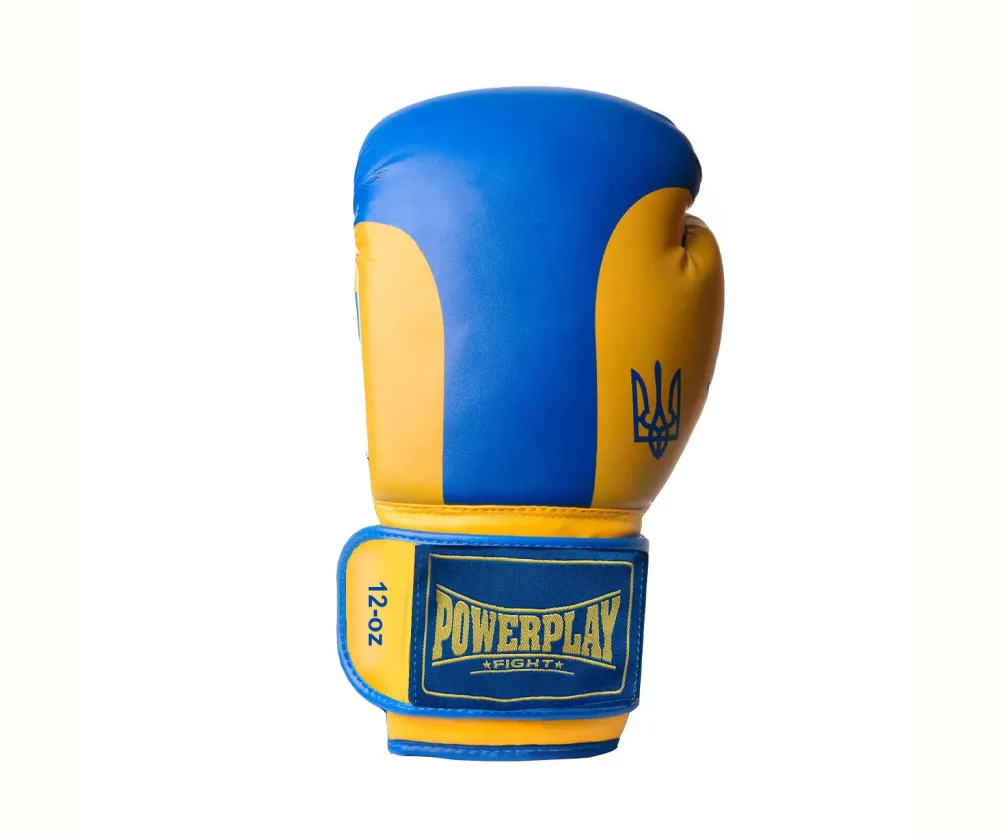 Боксерські рукавиці PowerPlay 3021 Ukraine Синьо-Жовті