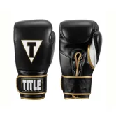Боксерские перчатки TITLE Boxeo Mexican Leather Quatro Black/White 12 oz