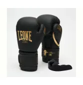 Боксерські рукавиці Leone GN059D Black/Gold  (капу в комплекті)