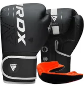 Боксерські рукавиці RDX F6 Kara Matte White  (капа в комплекті)