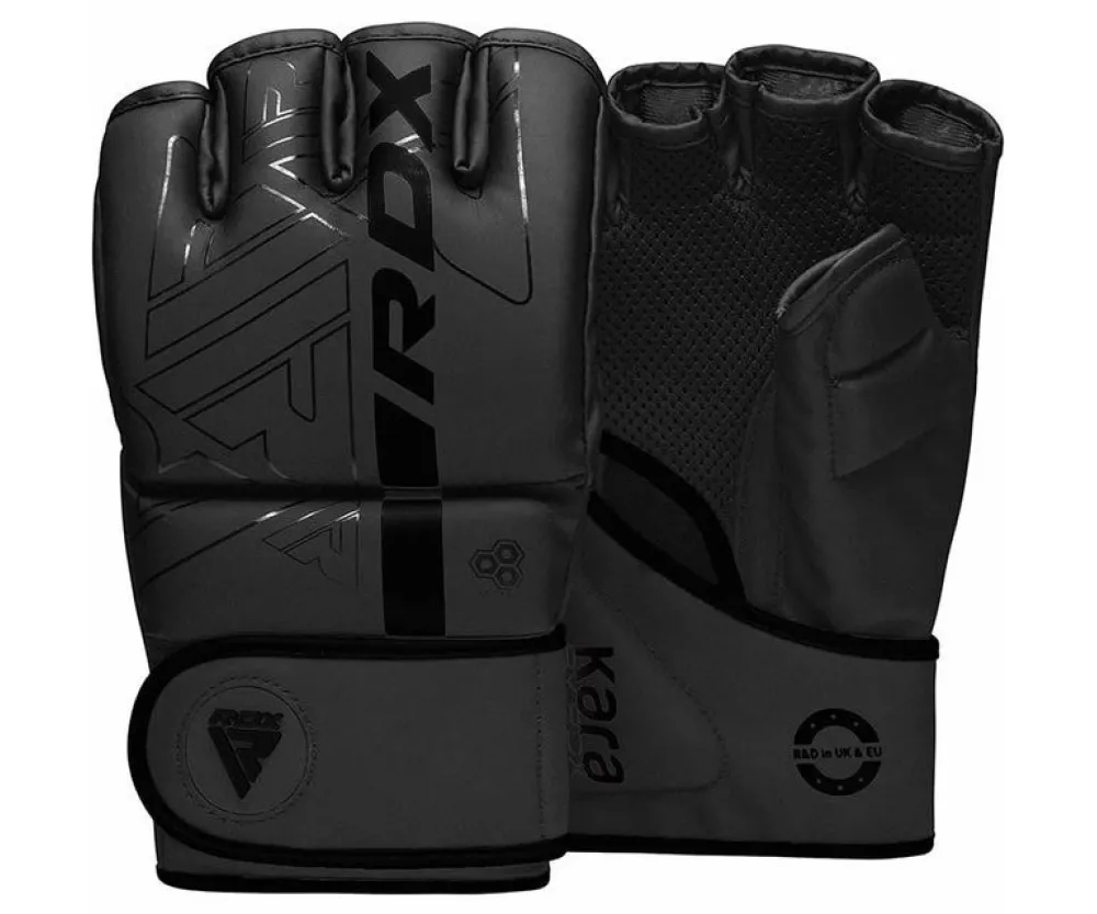 Перчатки для ММА RDX F6 KARA Matte Black L (капа в комплекте)