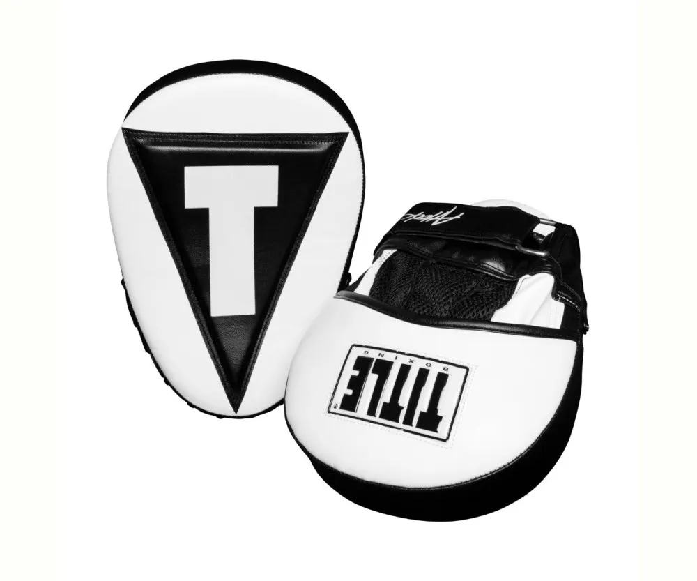 Лапи боксерські TITLE Boxing Attack “Big-T” Punch Mitts 2.0 White/Black