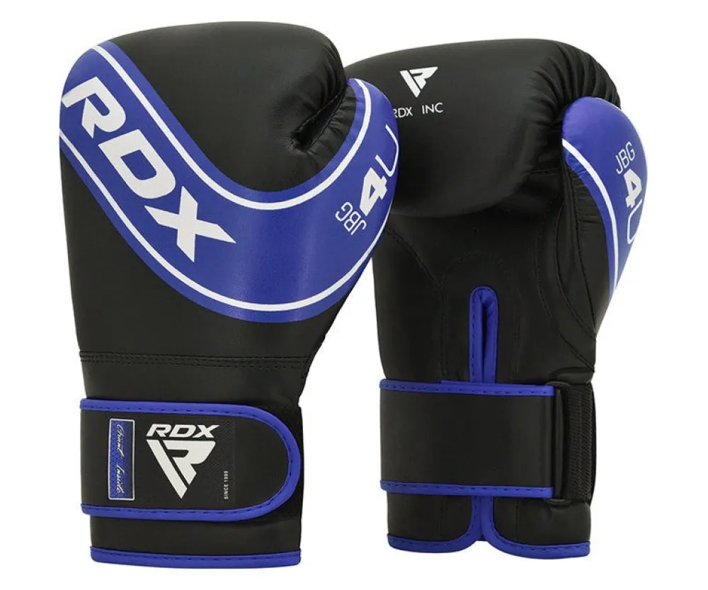 Боксерські рукавиці RDX 4B Robo Kids Blue/Black  (капа в комплекті)