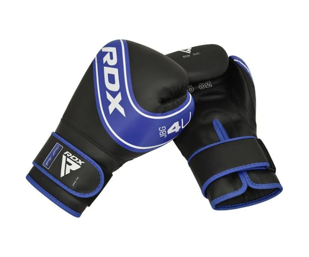 Боксерські рукавиці RDX 4B Robo Kids Blue/Black  (капа в комплекті)