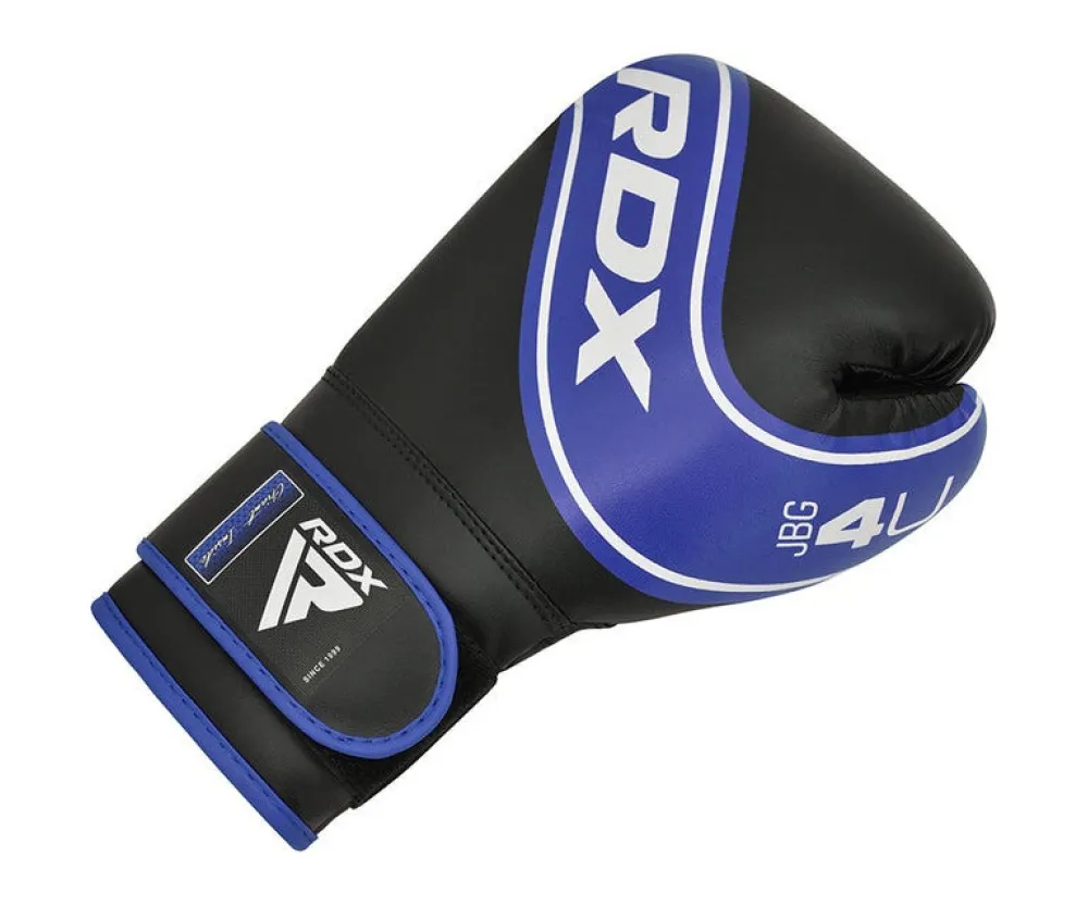 Боксерські рукавиці RDX 4B Robo Kids Blue/Black  (капа в комплекті)