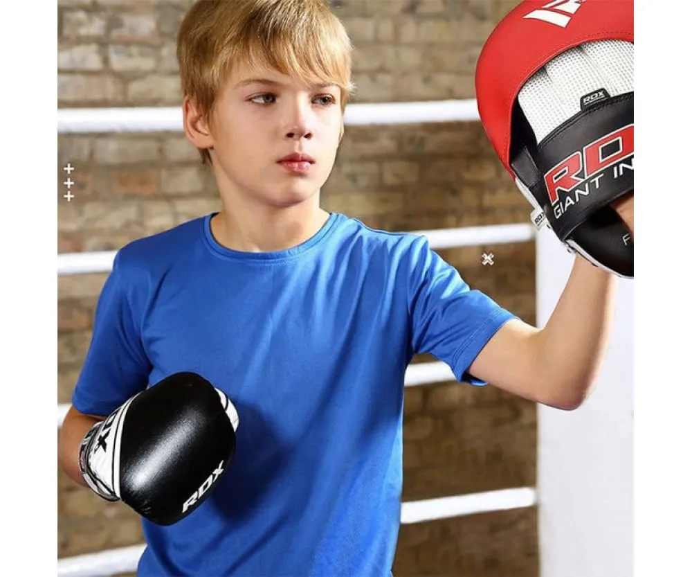 Боксерські рукавиці RDX 4B Robo Kids Blue/Black  (капа в комплекті)
