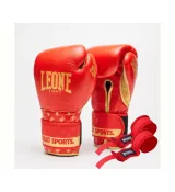 Боксерські рукавиці Leone GN220 DNA Red  (бинти 4 м. в комплекті)