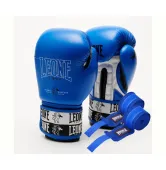 Боксерські рукавиці Leone GN208 ICONIC Blue  (бинти 4 м. в комплекті)