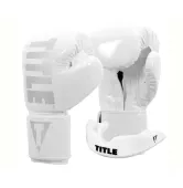 Боксерські рукавиці TITLE Boxing Inferno Intensity Elastic White 18 oz (капа в комплекті)