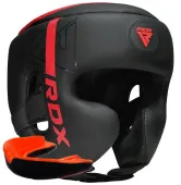 Боксерский шлем RDX F6 KARA Matte Red M (капа в комплекте)