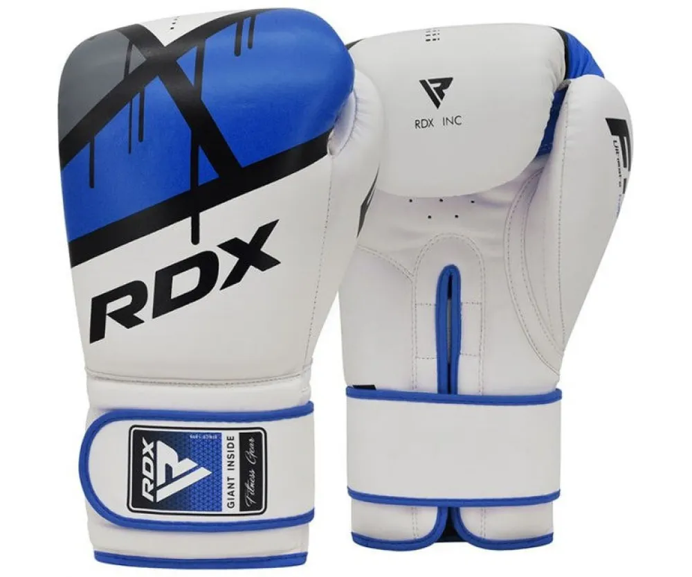 Боксерские перчатки RDX F7 Ego Blue (капа в комплекте)