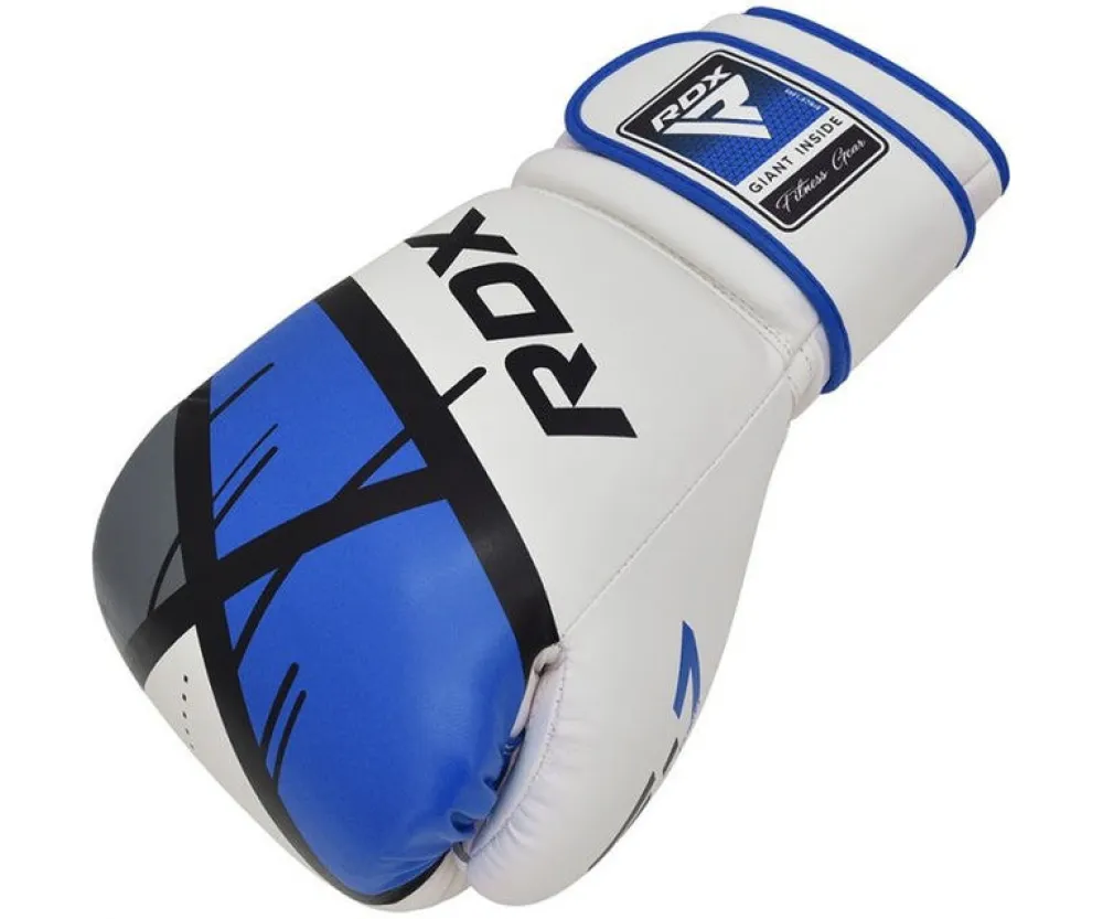 Боксерские перчатки RDX F7 Ego Blue (капа в комплекте)