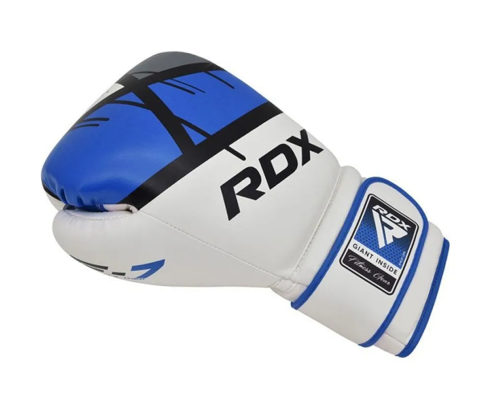 Боксерские перчатки RDX F7 Ego Blue (капа в комплекте)