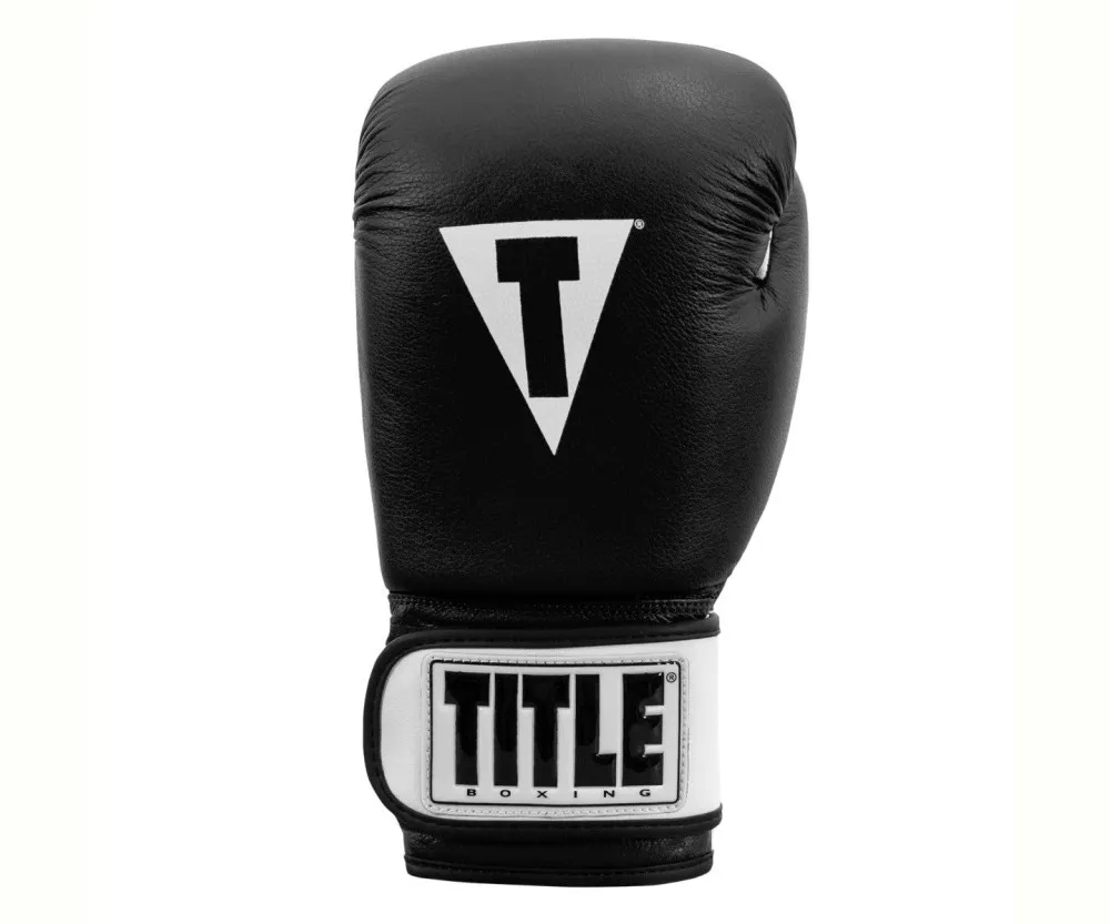 Боксерські рукавиці TITLE Premier Leather Black/White XL 16 oz