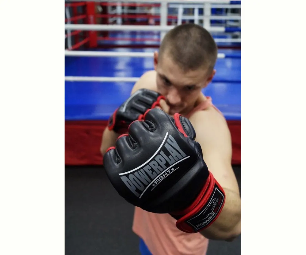 Рукавиці для MMA PowerPlay 3058 Чорно-Червоні
