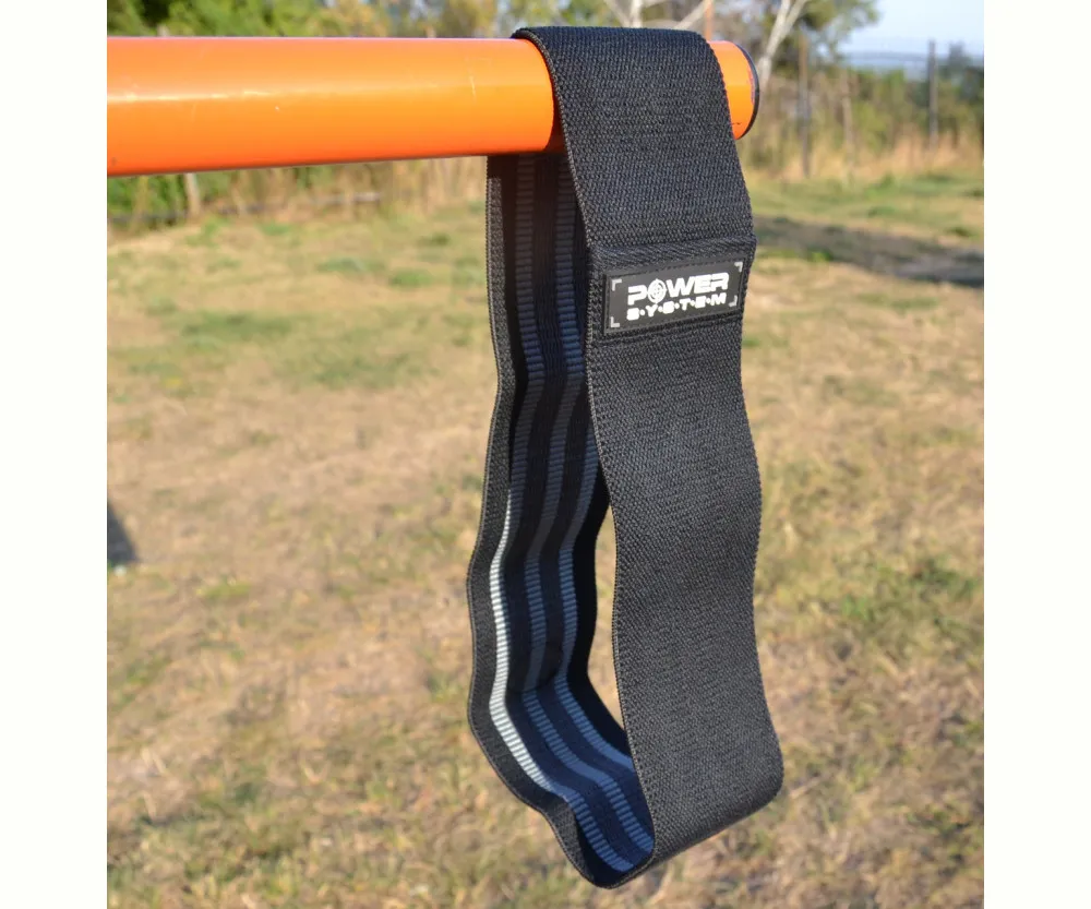 Тканевая резинка для фитнеса и спорта Power System PS-4093 Booty Band LVL 3 Black/Grey (d_94 см. 6-12кг.)