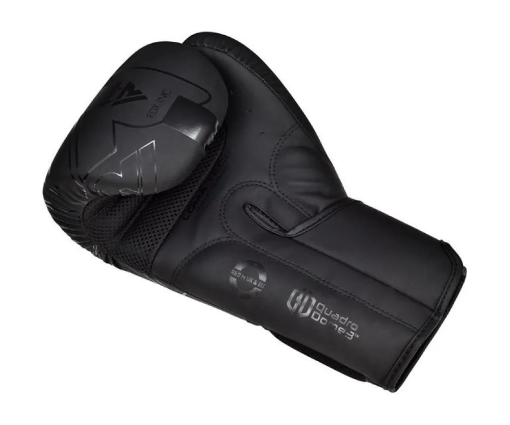 Боксерские перчатки RDX F6 Kara Matte Black (капа в комплекте)