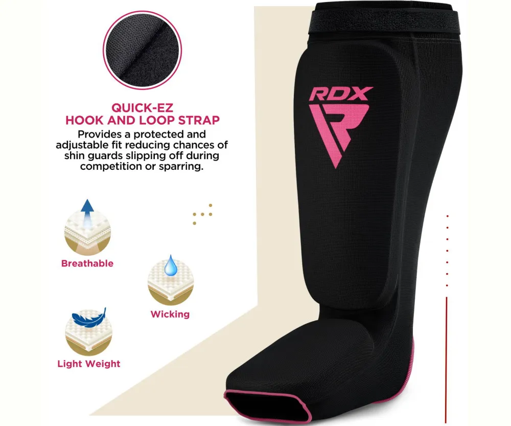 Захист гомілки та стопи RDX Shin Instep Foam Black/Pink M