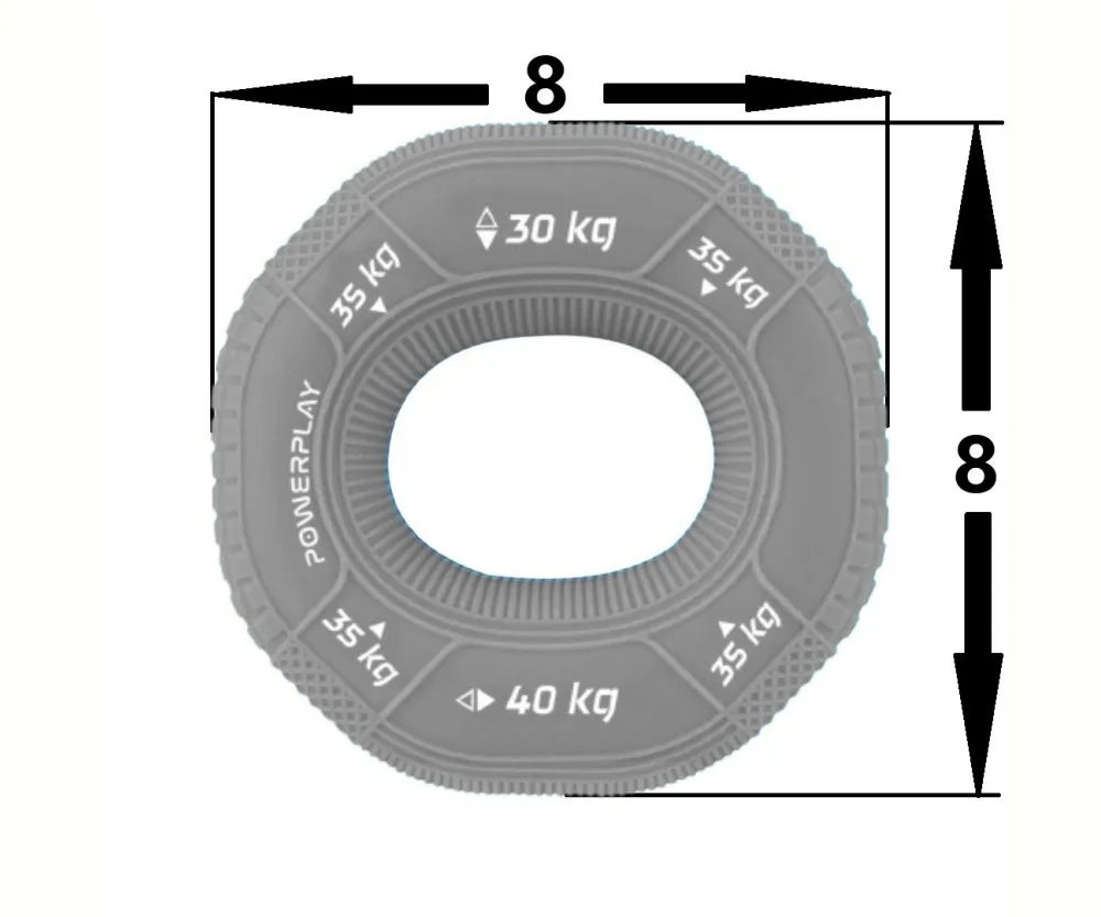 Эспандер кистевой силиконовый PowerPlay PP-4331 Hand Grip Large 30-35-40 кг. Серый