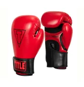 Боксерські рукавиці TITLE Boxing Vegan Gloves Red/Black 12 oz