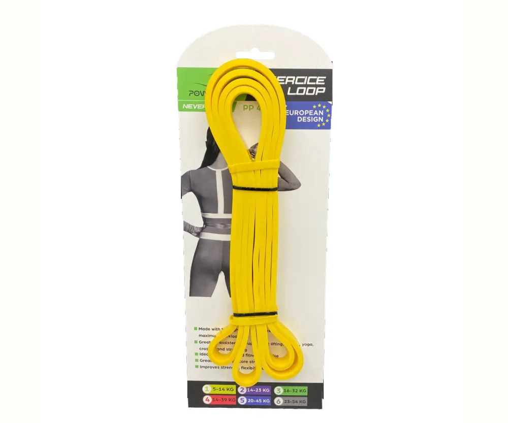 Эспандер-петля (резинка для фитнеса и кроссфита) PowerPlay 4115 Power Band Light Желтая (5-14kg)