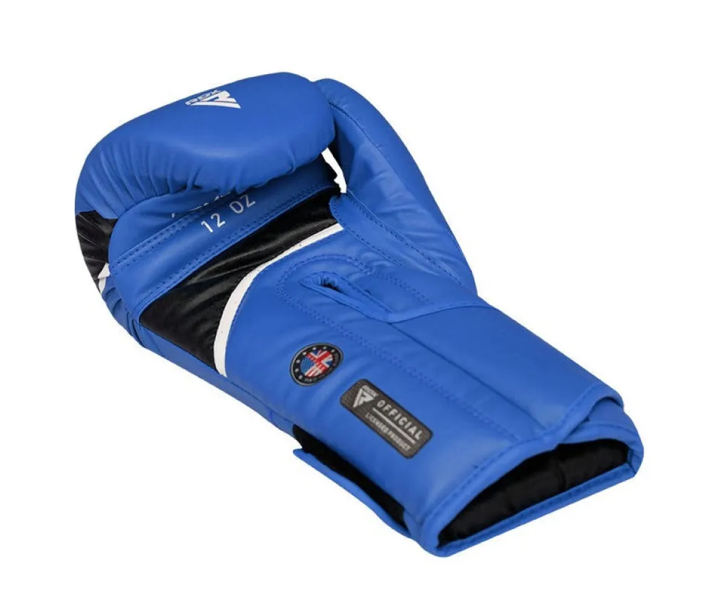 Боксерские перчатки RDX AURA PLUS T-17 Blue/Black (капа в комплекте)