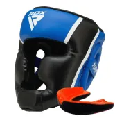 Боксерский шлем RDX AURA PLUS T-17 Blue/Black S (капа в комплекте)