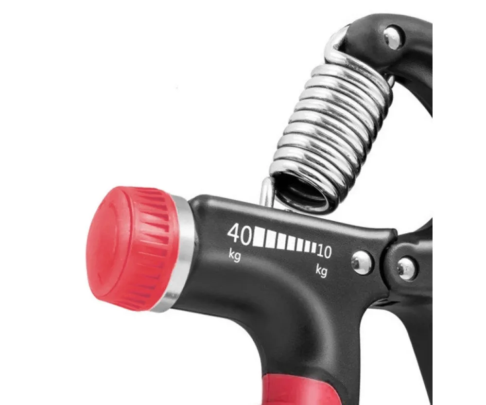 Эспандер кистевой PowerPlay PP-4323 с регулируемой нагрузкой 10-40 кг. Strength Grip Черно-красный