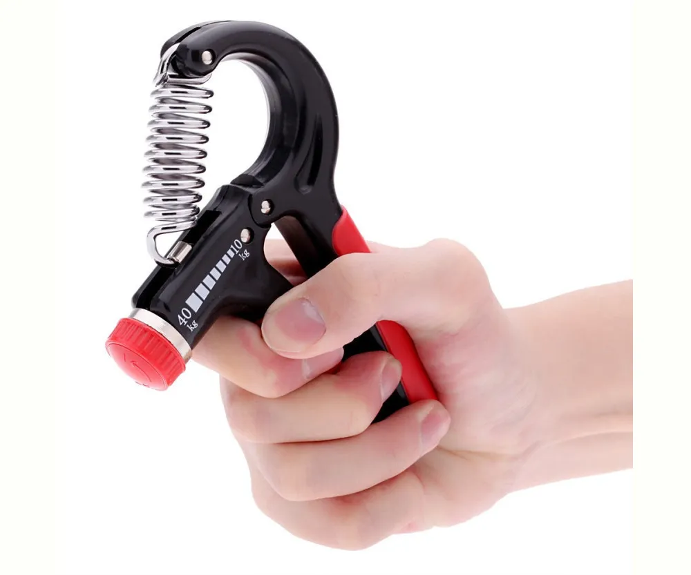 Эспандер кистевой PowerPlay PP-4323 с регулируемой нагрузкой 10-40 кг. Strength Grip Черно-красный