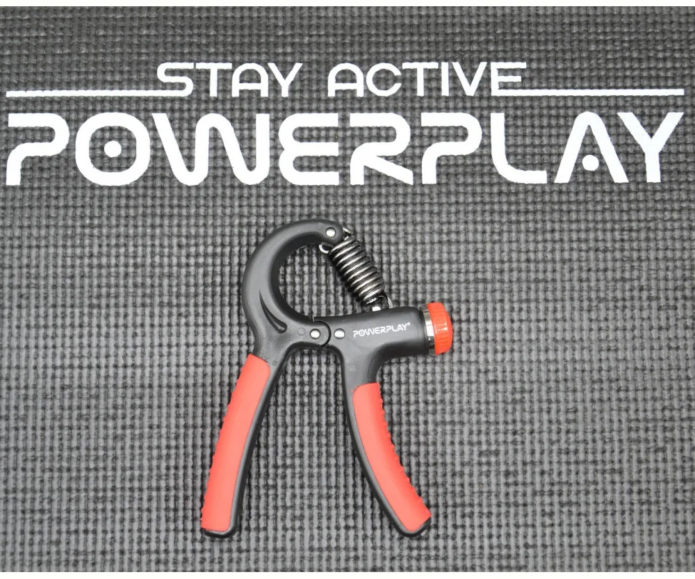 Эспандер кистевой PowerPlay PP-4323 с регулируемой нагрузкой 10-40 кг. Strength Grip Черно-красный