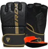 Рукавиці для ММА RDX F6 KARA Matte Golden M (капа у комплекті)