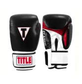 Боксерские перчатки TITLE Classic Leather 2.0 Black/White/Red S 10 oz