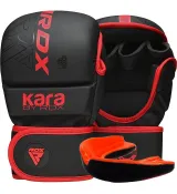 Рукавиці для ММА RDX F6 KARA Matte Red Plus L/XL (капа у комплекті)