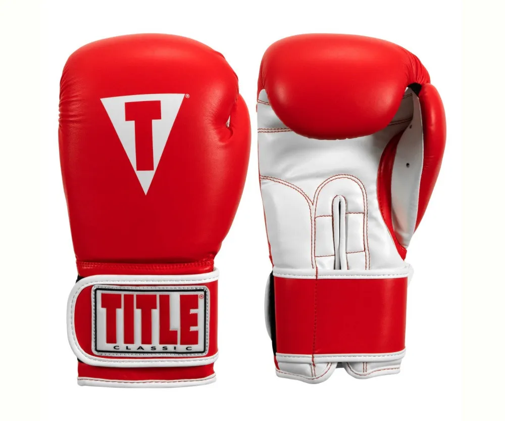Боксерские перчатки TITLE Classic Pro Style 3.0 Red/White 12 oz