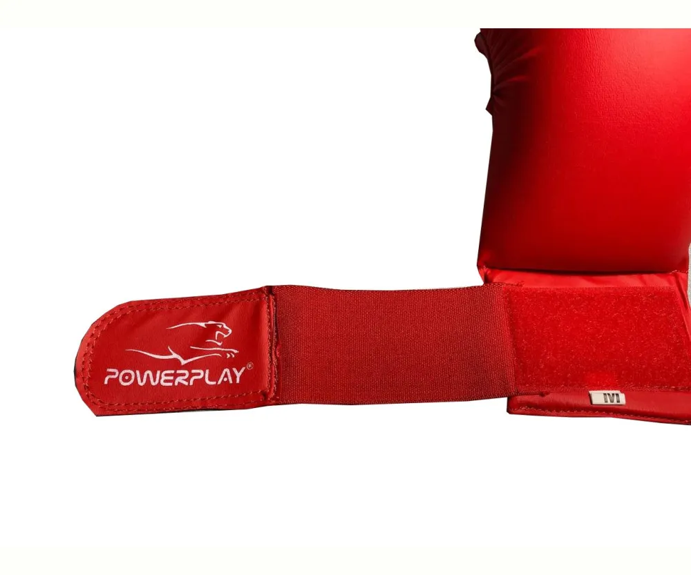 Рукавиці для карате PowerPlay 3027 Червоні  (капа в подарунок)
