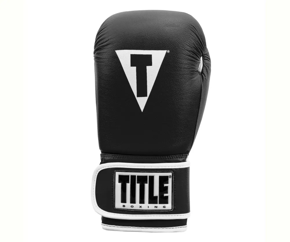 Боксерські рукавиці TITLE Boxing Pro Style Leather Gloves3.0 Black/White 14 oz