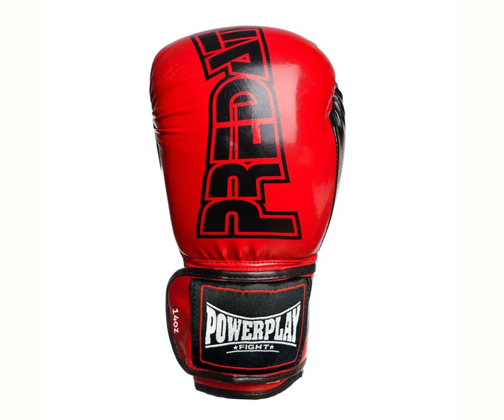 Боксерские перчатки PowerPlay 3017 Predator Красные карбон