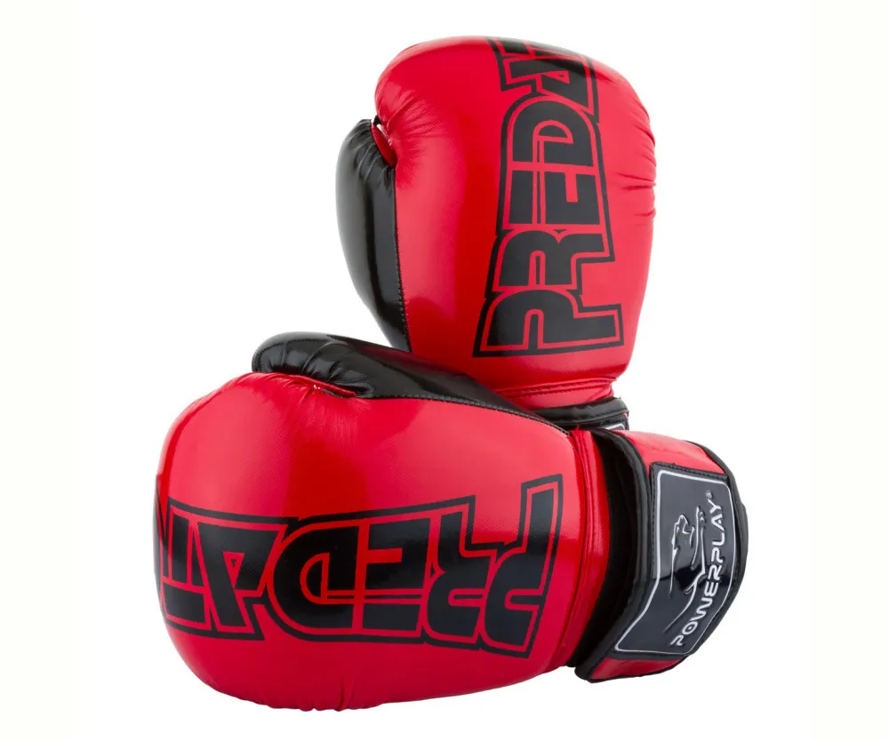 Боксерские перчатки PowerPlay 3017 Predator Красные карбон