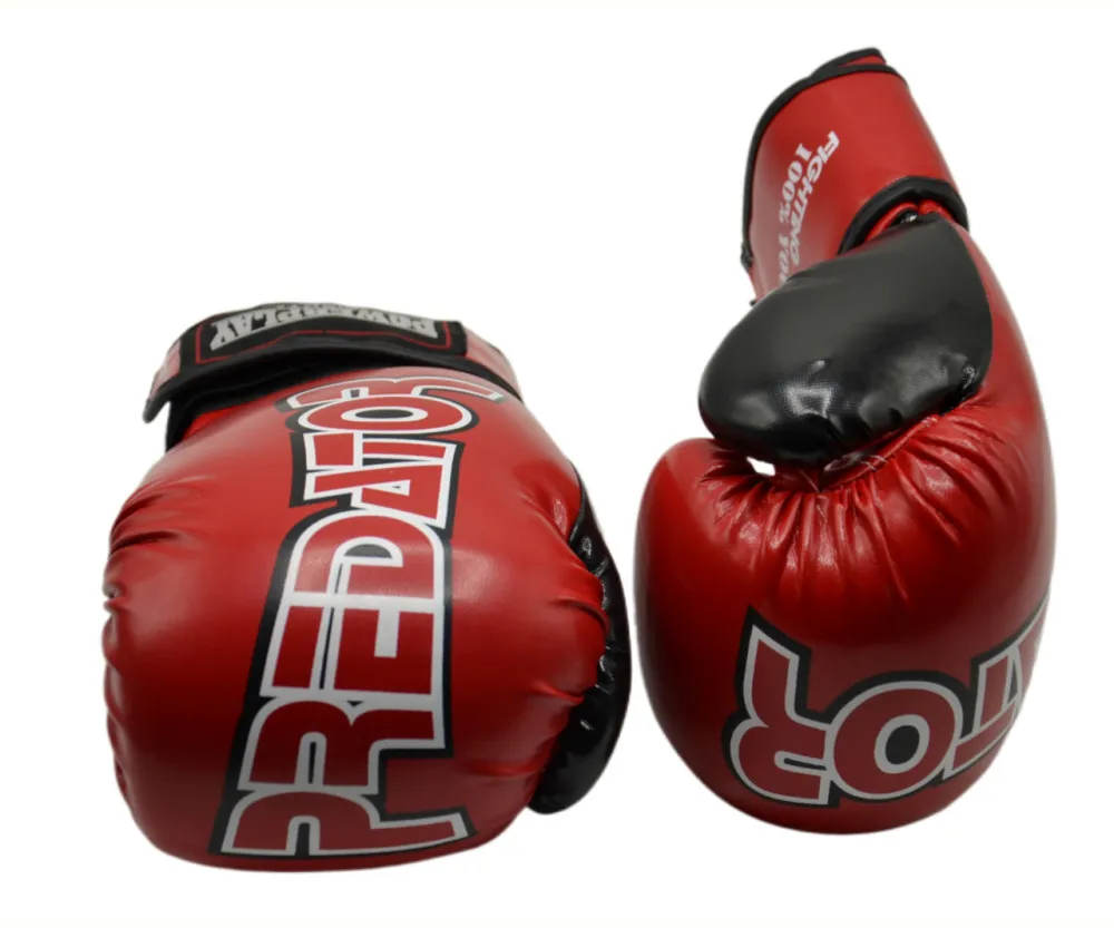 Боксерские перчатки PowerPlay 3017 Predator Красные карбон