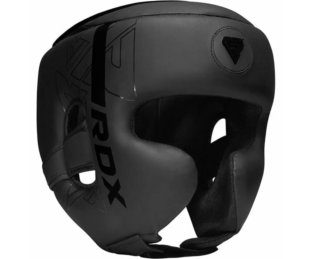 Боксерський шолом RDX F6 KARA Matte Black L (капа у комплекті)