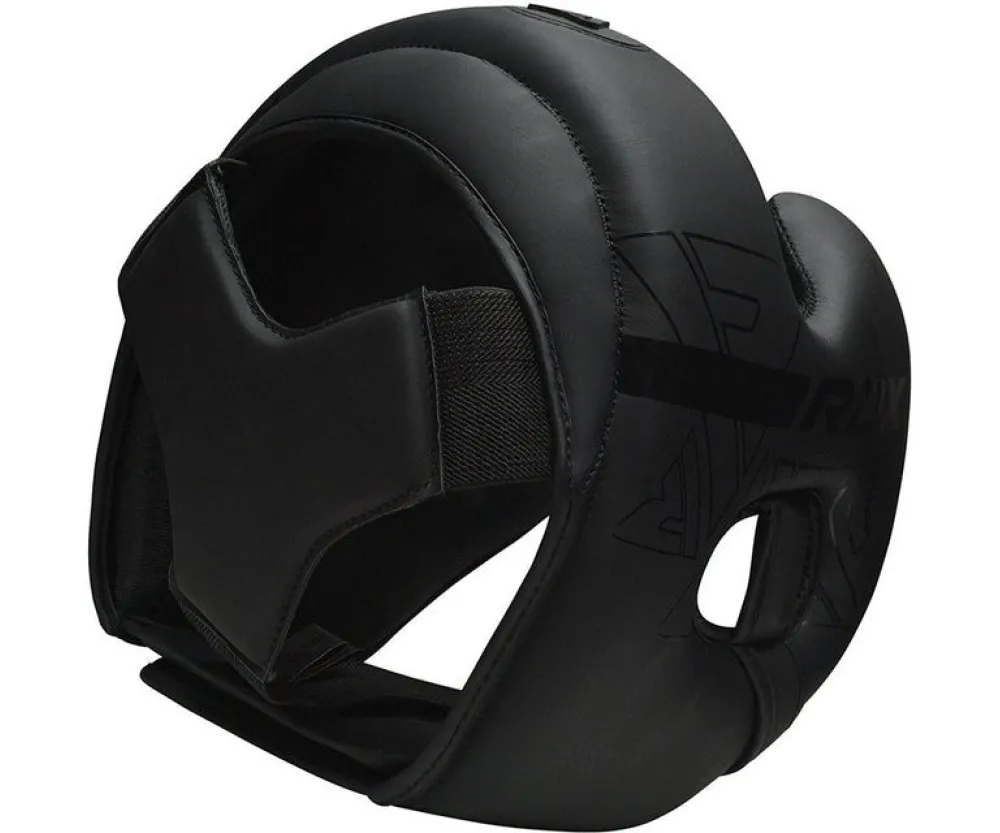 Боксерський шолом RDX F6 KARA Matte Black L (капа у комплекті)